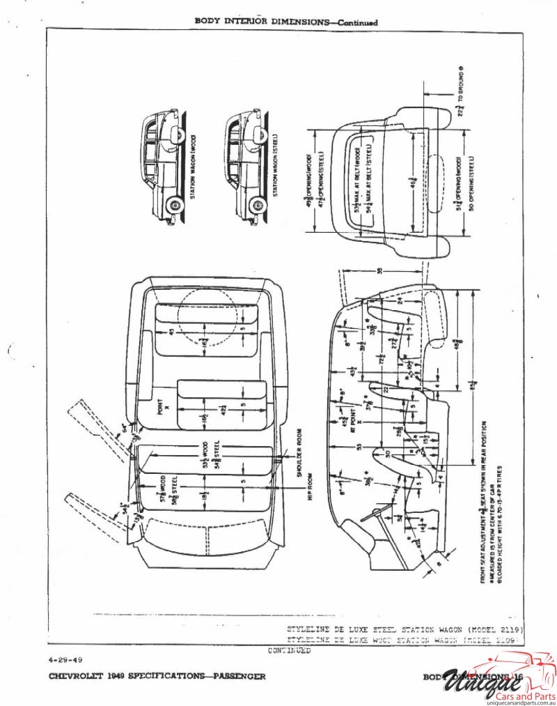 1949 Chevrolet Specifications Page 4